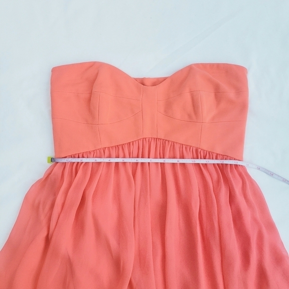 DVF Diane Von Furstenberg Asti Short Silk Chiffon Dress Coral - Picture 8 of 16